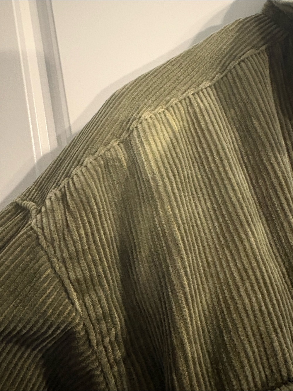 Britches Olive Corduroy Plaid Lined Workwear Shacket - Picture 5 of 11